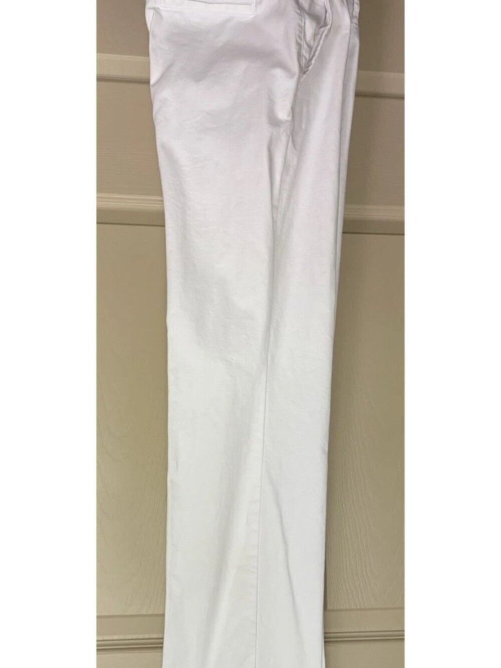 Tommy Hilfiger Women's Pants White Sz 12 Flat Front Chino Cotton 28" Inseam - Picture 3 of 11